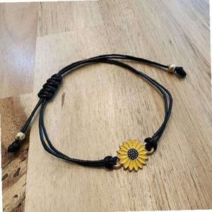 재물운 커플 우정 해바라기 줄 팔찌 매듭 소원 발찌