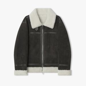 남성 25FW 그레이 오버핏 스웨이드 무스탕 LLW25652