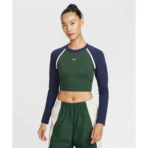 나이키 스포츠웨어 타이트 긴소매 크롭 탑 W - 퍼미드나이트 네이비초크 IF0339-323 291164