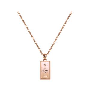 [티르리르]실버바 핑크 스몰 펜던트 체인목걸이 HPGSVP00002M