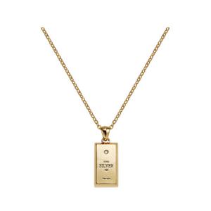 [티르리르]실버바 옐로우 스몰 펜던트 체인목걸이 HPGSVG00002M