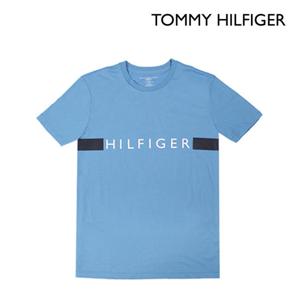 타미힐피거 로고 반팔티셔츠 T3530 남여공용 스카이