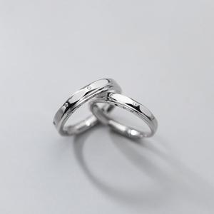 에르모사제이 R080 실버 925 심플 레터링 우정 커플 링 은 반지