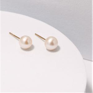 [GB] 6mm 담수진주 14K GOLD 귀걸이 LPFL4C06G