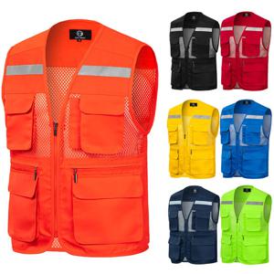 [데피]망사형 V넥 안전 방범 조끼 DS57 작업 보안 단체복