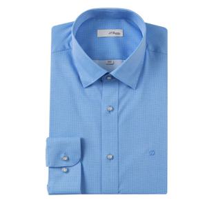 [에스티듀퐁(셔츠)]24대전/블루 슬림핏/얇은 여름 긴팔셔츠 구김없음 신축성 SE4SM21LS328SBU