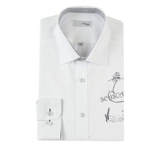 [에스티듀퐁(셔츠)]24대전/화이트 슬림핏/솔리드 패턴프린트 캐쥬얼셔츠 SE4SM21LS309SWH