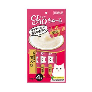 이나바 차오 츄르 닭가슴살&새우 4개입 고양이 간식