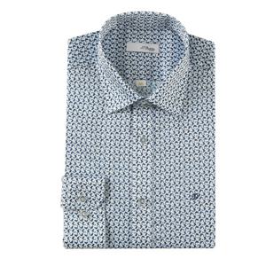 [에스티듀퐁(셔츠)]24대전/여름 긴팔셔츠/고래 모티브 얇고 주머니없는 일반핏 SE4SM11LS203SNY