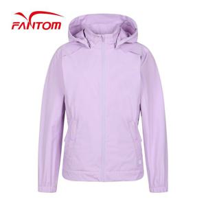 [팬텀] 여성 후드 탈부착 솔리드 바람막이 점퍼