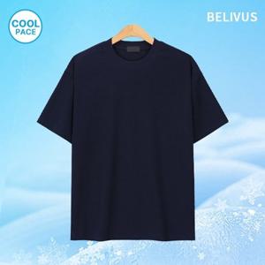빌리버스 남성 반팔티 라운드 쿨 냉감 여름 무지 티셔츠 BCM069