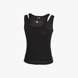 [디아도라] 코모도 골지 슬리브리스 우먼 BLACK