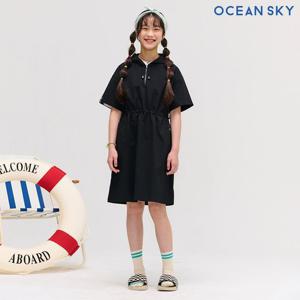 [오션스카이]여아 스트레치 후드 반팔 원피스-DBJG6161D03