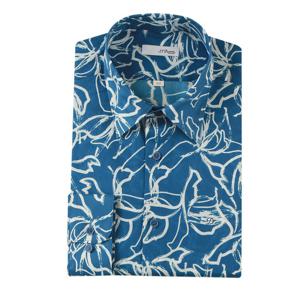 [에스티듀퐁(셔츠)]대전/얇은 여름 긴팔셔츠/일반핏/하와이안 프린트 남방 SE4SM11LS130SBU