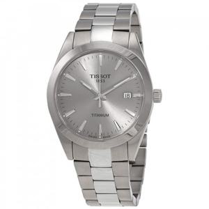 티쏘 T-클래식 티타늄 쿼츠 그레이 다이알 남성용 시계 T127.410.44.081.00