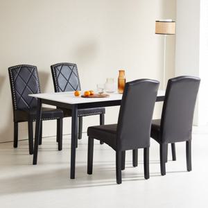 베스트리빙 스칸디 코코 12T 사각형 세라믹 4인(1200) 식탁세트/의자 4개