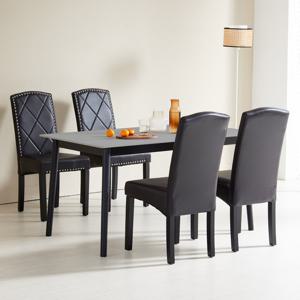 베스트리빙 스칸디 코코 12T 포세린 세라믹 4인(1400) 식탁세트/의자 4개