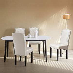 베스트리빙 스칸디 코코 12T 타원형 세라믹 4인(1600) 식탁세트/의자 4개