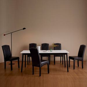 베스트리빙 스칸디 코코 12T 사각형 세라믹 6인(1600) 식탁세트/의자 6개