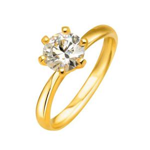 [한국금다이아몬드] 순금 반지 24K 6프롱 1캐럿 모이사나이트 3g