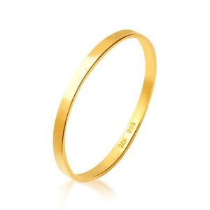 [한국금다이아몬드] 순금 반지 24K 금반지 유광 평반지 0.75g 애끼 링