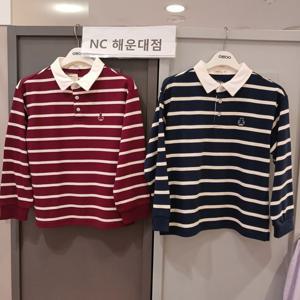 [오후]24 가을느낌 물씬~카라티셔츠~럭비 스트라이프티셔츠 OHLA24802