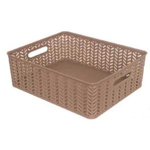 (SM)헤링본 패턴 직사각 수납 바스켓 33x42x13