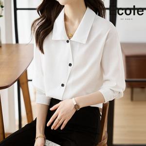 [에꼴드파리]브리에 카라 긴팔셔츠_F48WBB013Z