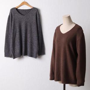 빅사이즈 409 데일리브이넥니트티 DEBF773