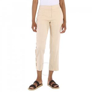 버버리 애디슨 울 실크 리넨 스트라이프 디테일 테일러드 팬츠 8016893