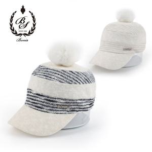 [보니스골프] PFW-W017 방울 포인트 여성 겨울 방한 골프모자