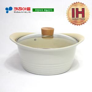 키친아트 베이직(IH) 인덕션세라믹냄비 24CM양수