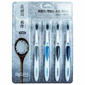 메디안 소금의 명작 칫솔 미세모 4개입