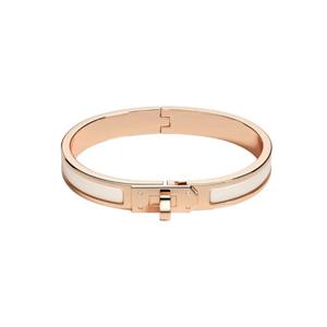 여성 에르메스 미니 클릭 켈리 브레이슬릿 로즈 골드 하드웨어 & 크렘 H200004FO85