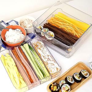 3800ml 스카이락 밀폐용기 점보 2호 직인케이스 8칸 그레이 보관용기 반찬통 플라스틱밀폐용기 소분용기