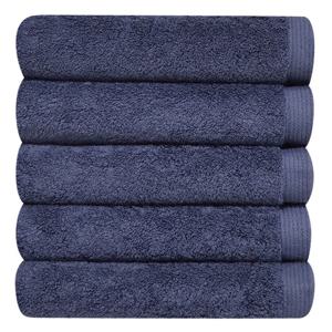 [다주타올]5장 호텔수건 40수 코마사 200g 플렉스 블루 네이비 군청색 두꺼운 고급 순면 무형광 수건 타올