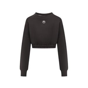 마린세르 로고 기모 맨투맨 블랙 여성 WST012CJER0013 BK99