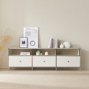 지베스 아이 모듈가구 루모 PET 높은거실장 2000(상부통판형)