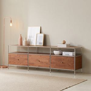 지베스 아이 모듈가구 루모 원목 높은거실장 2000(선반형)