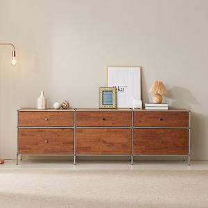 지베스 아이 모듈가구 루모 원목 높은거실장 2000(서랍형)