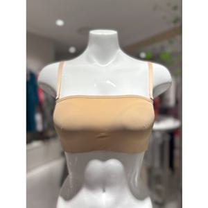 [바바라] 스킨 브라탑 일체형 오프숄더 반컵 브래지어(ABR4399)(SK)