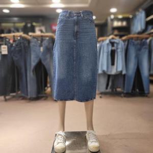 리바이스 여성 백 슬릿 데님 청 스커트 001VH-0000