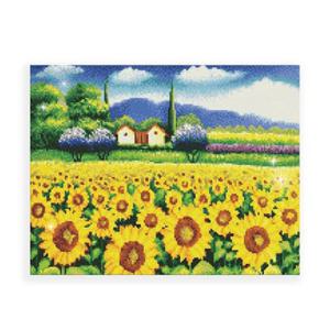 보석십자수 명화 풍경 해바라기 마을 40x50