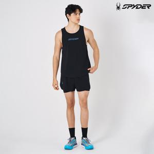 [스파이더] 남성 러닝 레깅스 일체형 숏츠 SPKMCNTR231MBLK
