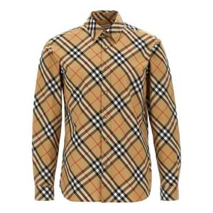 버버리 체크 코튼 셔츠 8106165SANDIPCHECK Beige