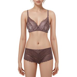 [보디가드]시스루 느낌 브라운 레이스 볼륨브라 레이스 팬티BGWBA803BGWPA803