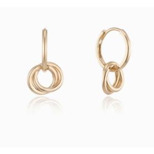 [로이드] 주문제작 드롭 더블라인 원터치 14k 귀걸이 LOSM3044G