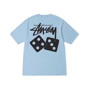 스투시 다이스 피그먼트 다이드 티셔츠 스카이 블루 2023 1904883