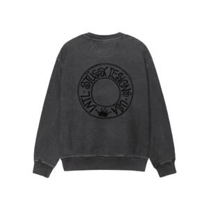 스투시 부아나 피그먼트 다이드 크루 블랙 1915052T