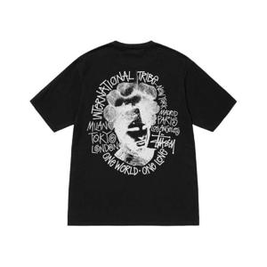 스투시 카멜롯 피그먼트 다이드 티셔츠 블랙 1905005